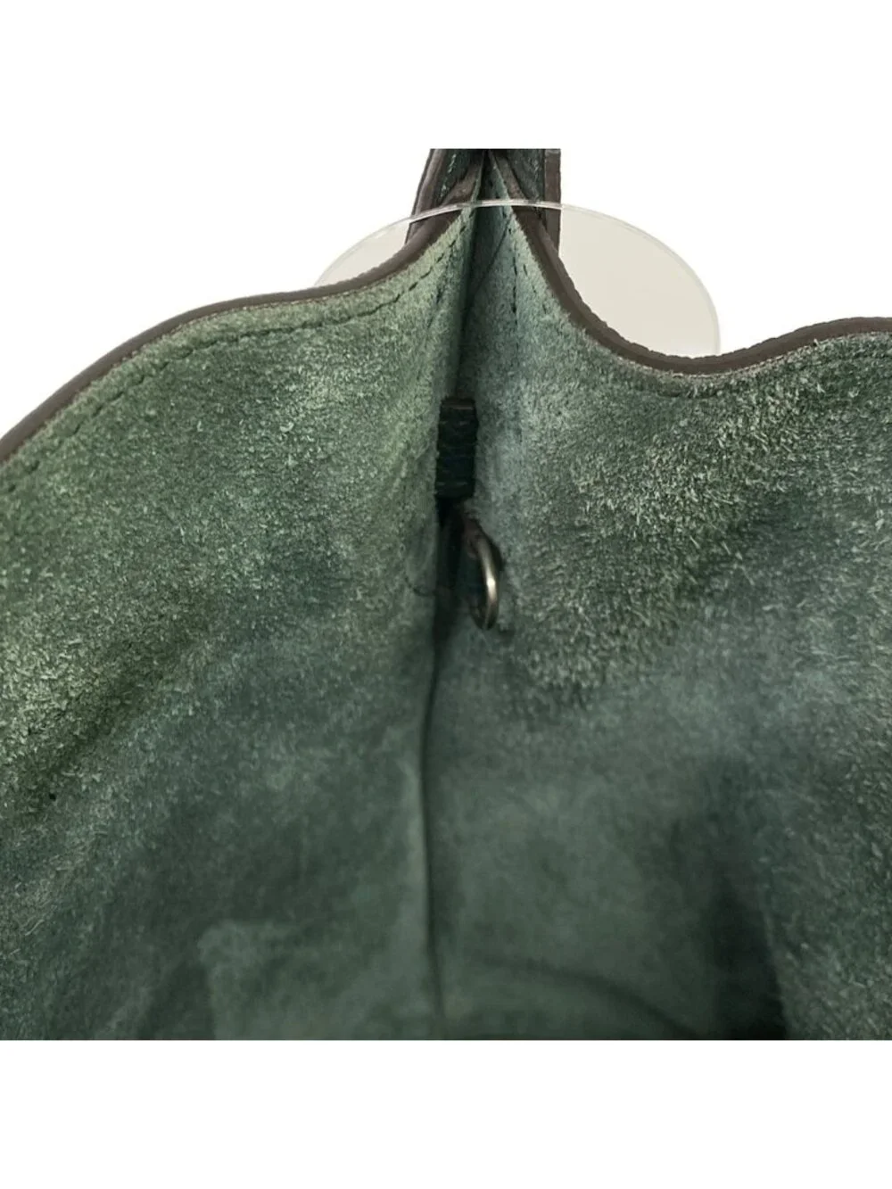Celine Tote Big Bucket Nano Dark Green Leather